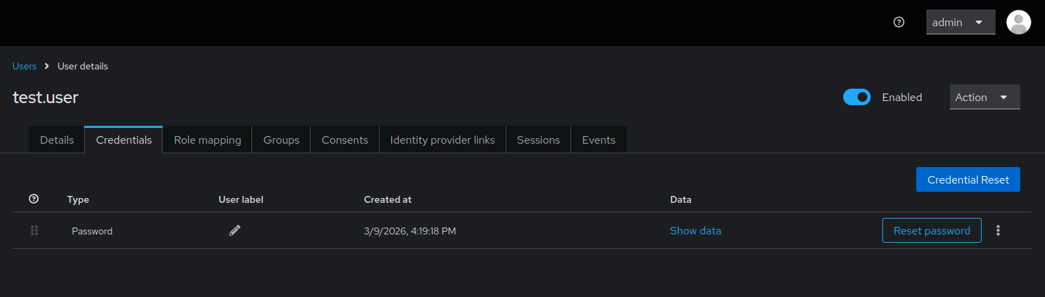 Successful credential update meeting policy requirements