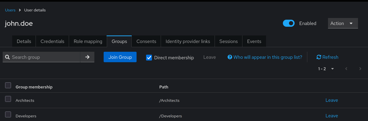 User with both groups assigned initially