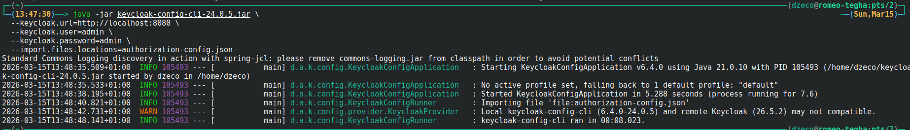 Client authorization settings with scopes, resources, and policies properly configured