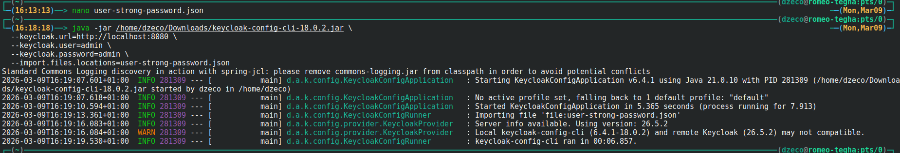 Successful credential update meeting policy requirements