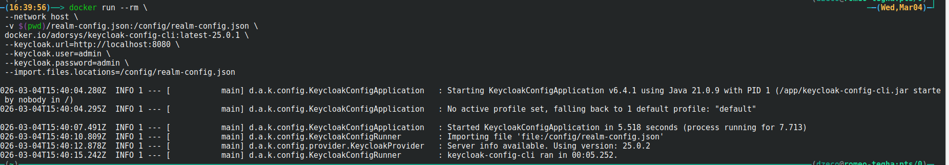 User created successfully with initial password