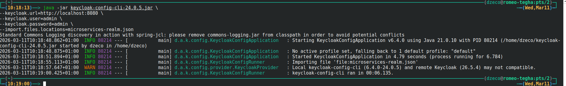 Token exchange flow between microservices