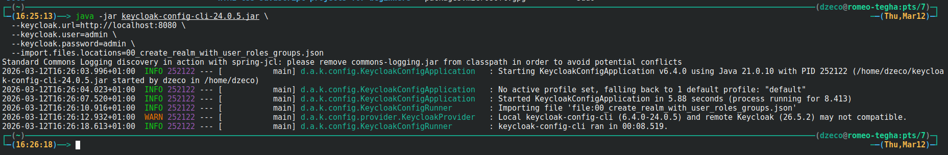 Initial user with user role and employees group