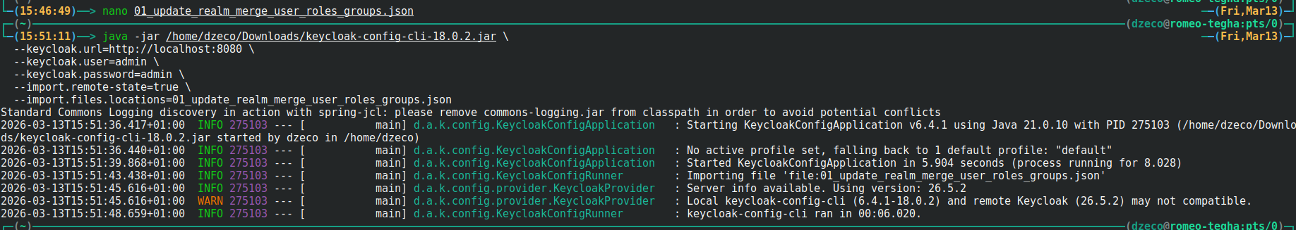 User roles and groups merged
