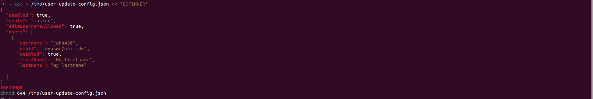 Update user-update-config.json with new username john456